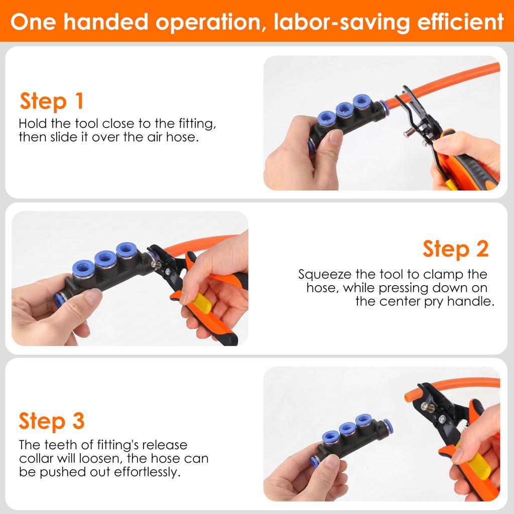 Air Hose Connector Removal Tool Push To Connect Removal Tool Air Line Fittings Quick Connect Hose Fittings for Removing Push Fit