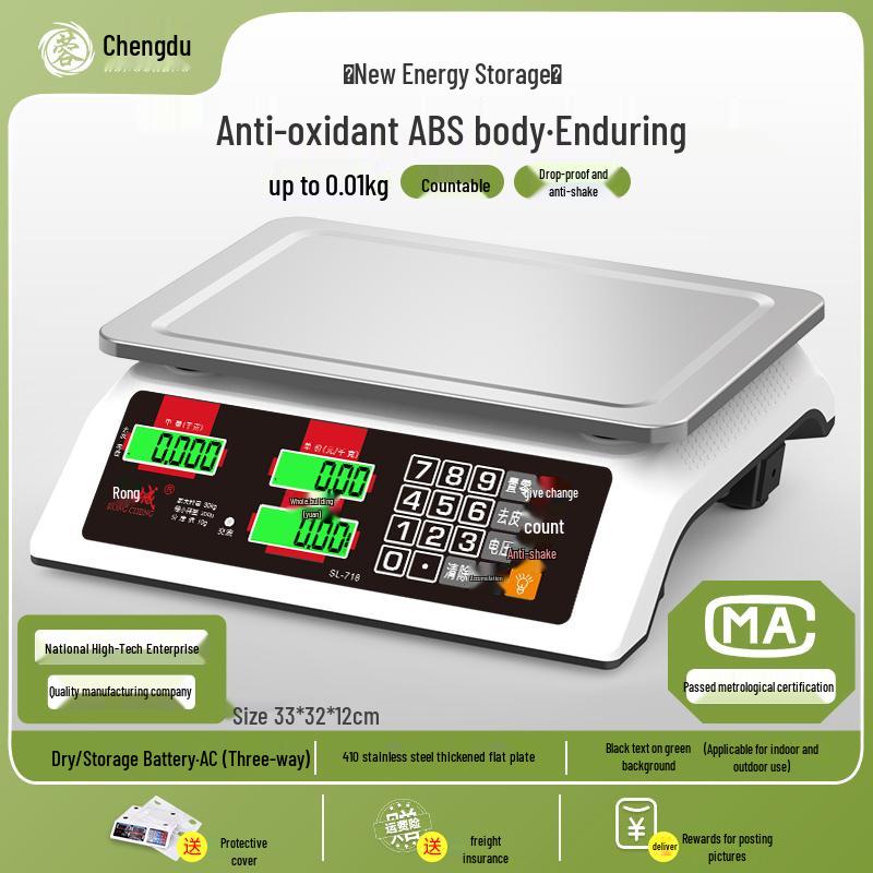 Commercial 30kg Kitchen Scale: Electronic Household Food Weighing Scale