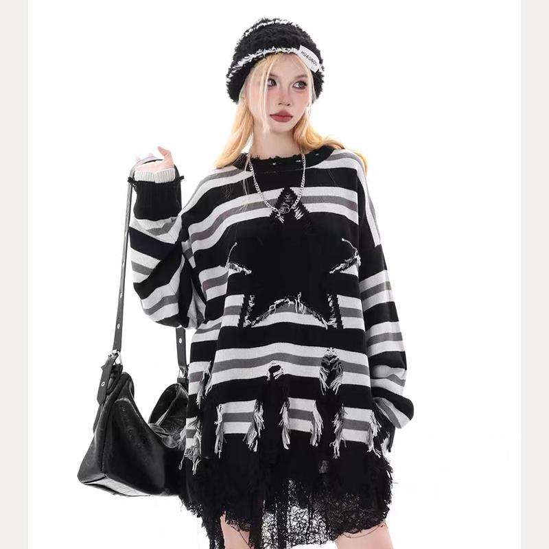 Podzimní a zimní tlustý svetr pánská korejská edice trendy volný japonský pletený svetr zimní v hongkongském stylu líný kabát