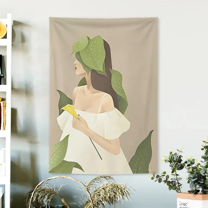 Modernes Schlichtes Charakter-Kunst Hängetuch Heim Wanddekoration Wandteppich Büro Wohnzimmer Wandteppich