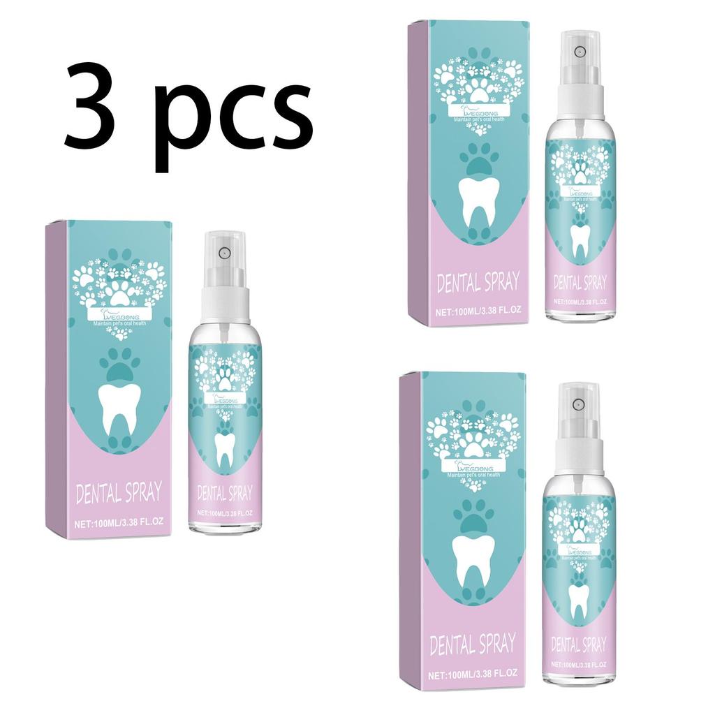 YEGBONG Haustierspray für Zähne, reinigt das Maul von Katzen und Hunden, entfernt Mundgeruch und Zahnstein, Haustier Mund- und Zahnpflege 100ml
