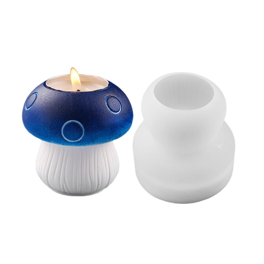 Multifuntional Mold Candle Base Molds Crafting Moulds Mushroom Shape Candlestick Molds Silicone Candle Bracket Molds