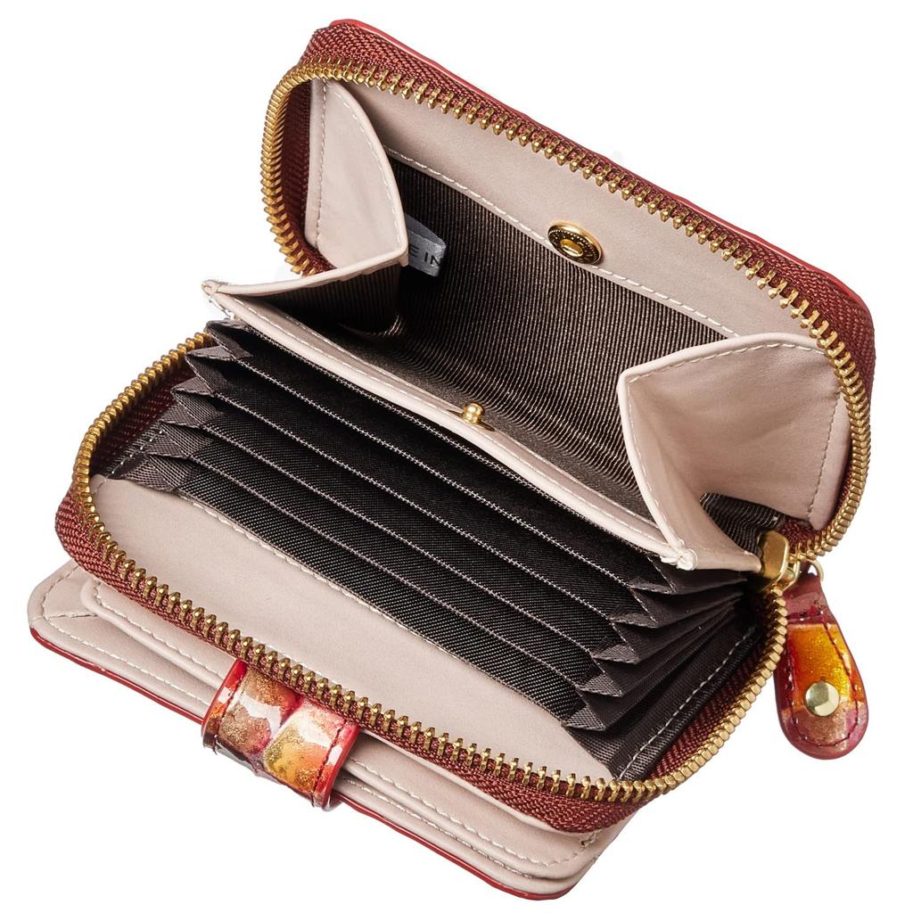 FRANCK ROSSINI Le Murrine, a Women's Bifold Wallet Featuring a Zipper Closure, Made from Italian Cowhide Leather. "Looks Like a Mini Wallet, But