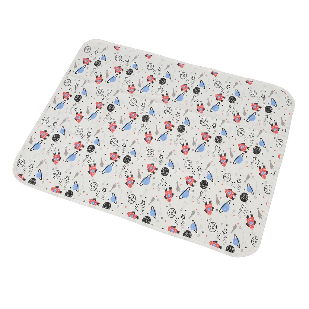Baby Waterproof Bed Pad Washable Bedwetting Pads Baby Wateproof Bed Mat Protector for Kids Toddler Space Model