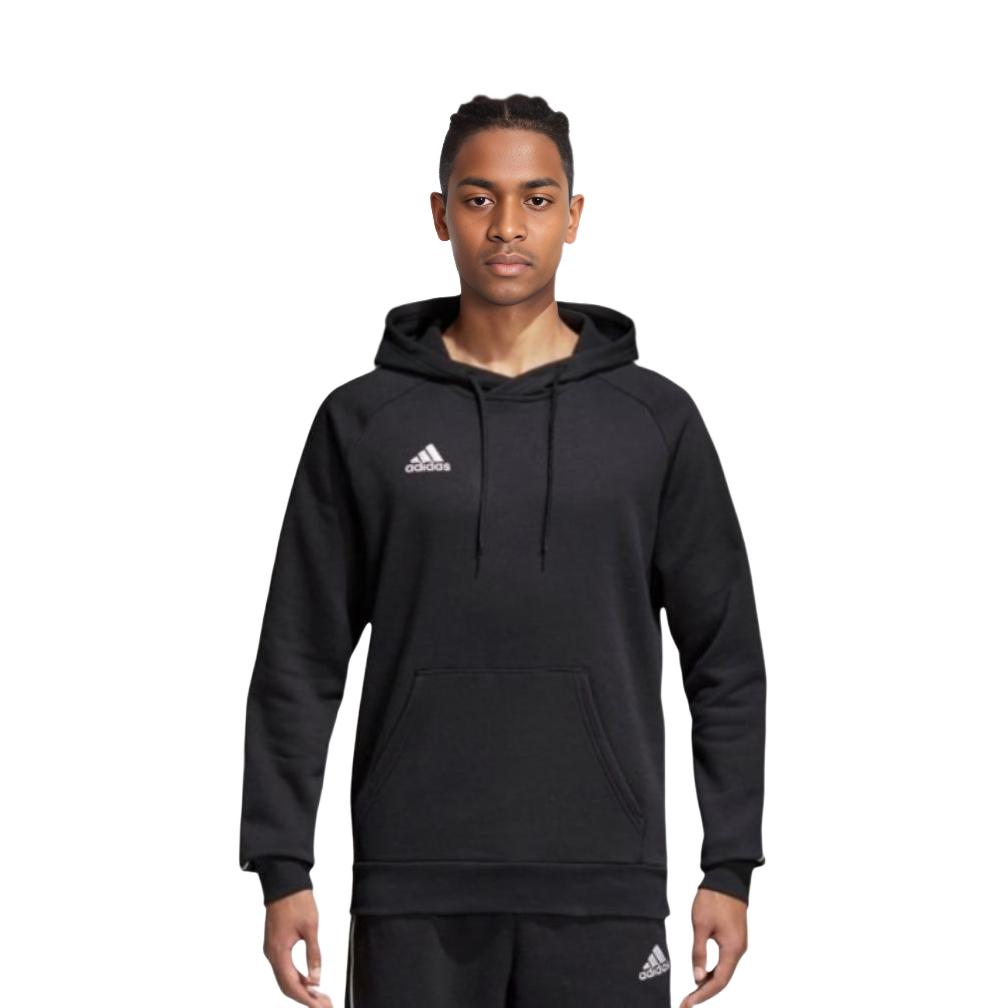 Adidas Color Block Fleece-Lined Hoodie With Long Sleeves Men Tops Black CE9068