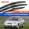 Front & Rear Wiper For Toyota Corolla Hatchback E12 2001-2006 2002 Wiper Blades Windshield Windscreen Window Brushes 22"+19"+14"