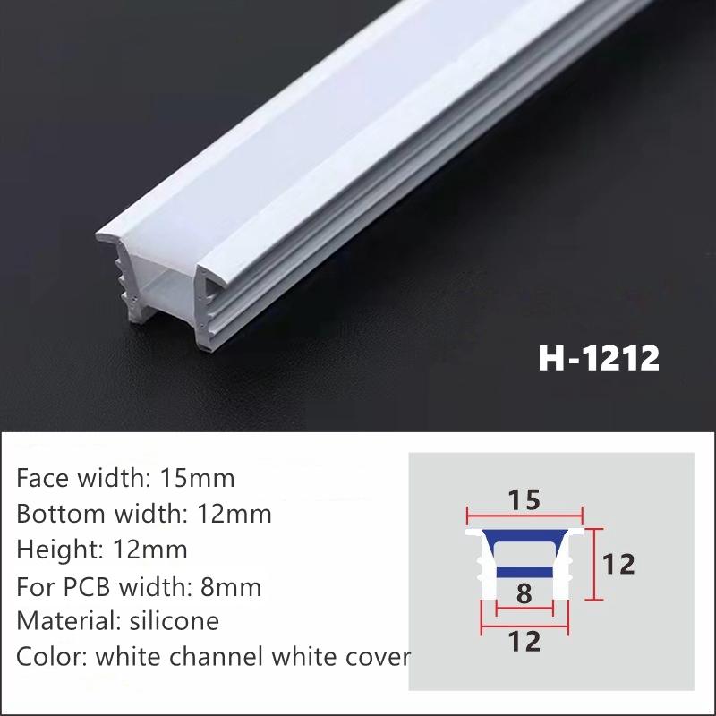 5m 1m LED Neon Rope Tube Recessed Thread-free Flexible Silicone Casing Strip Light IP67 Waterproof Soft Tape Decor Linear Lamp