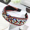 Levao Female Ethnic Hairband Embroidery Flower/Leaf Headband Head Bezel for Women Cross Knotted Hair Hoop Headbands Headwear