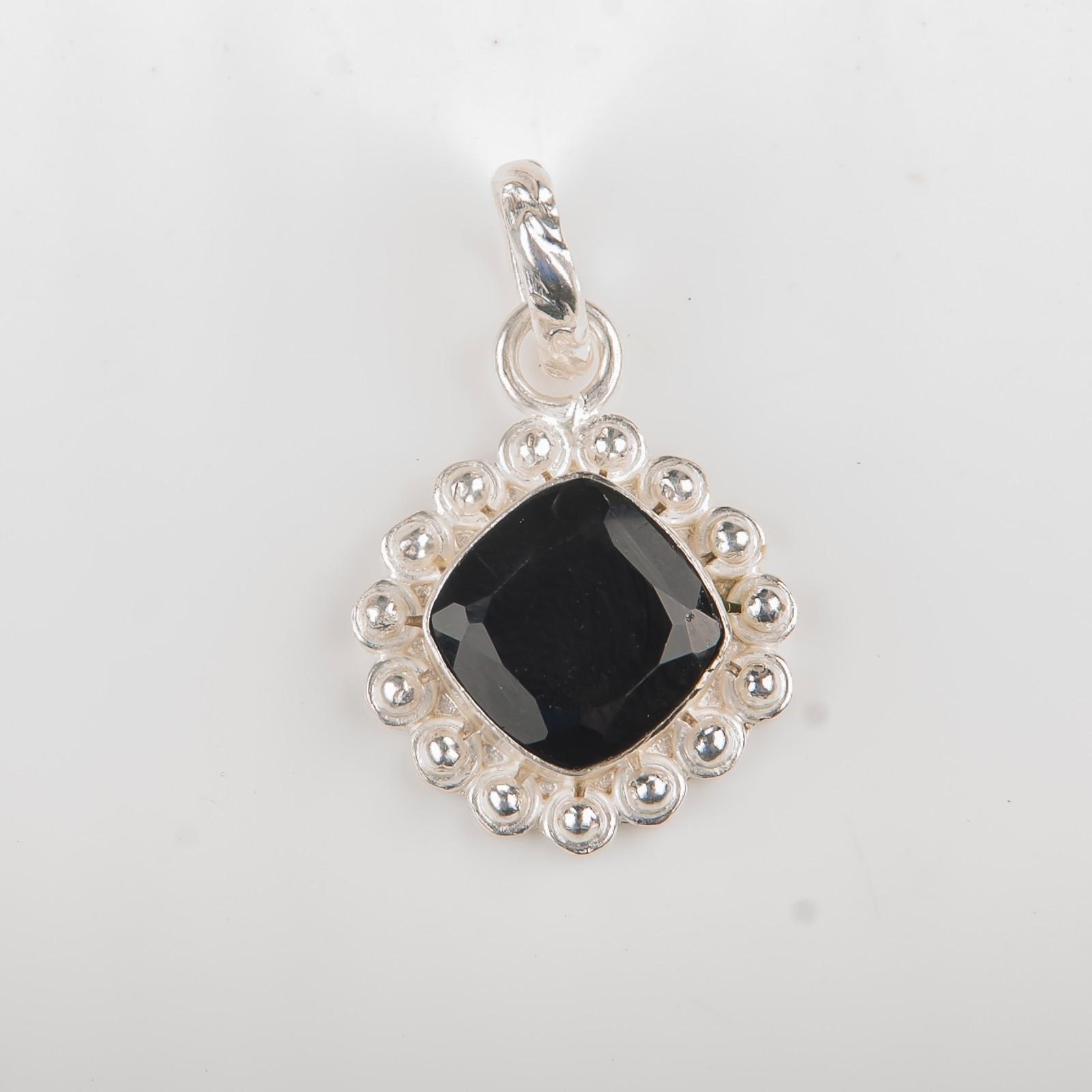 

Black Onyx Gemstone 925 Sterling Silver Jewelry Handmade Pendant 1.37 For Gift PP-34-17