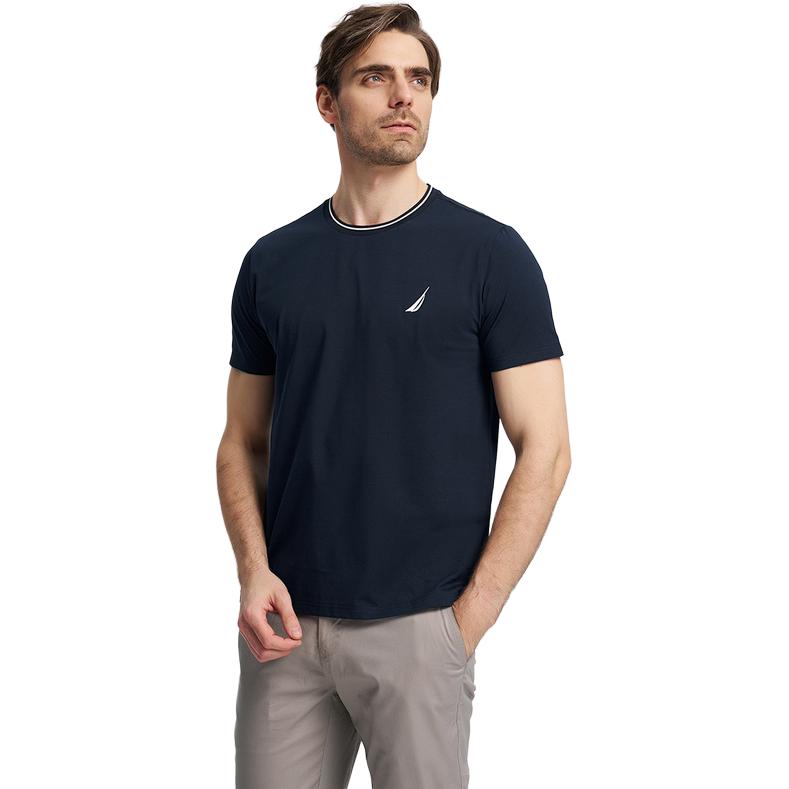 Nautica T-Shirts Men's Crew Neck Moderate Straight Fit TE4101/TE4253
