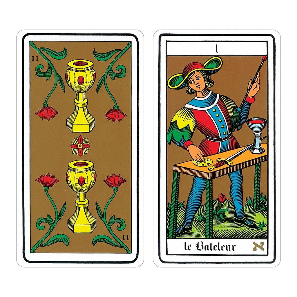 Kancharo 78-Card Tarot Card Set [Oswald Wirth Tarot] Includes Japanese Tarot Card Instructions & Pouch (Authentic)