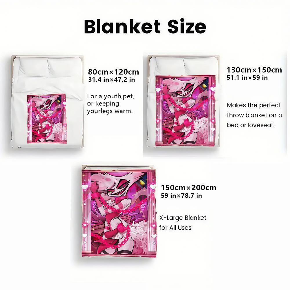 Anime thin Flannel Blanket for Bedrooms,Living Rooms,Sofas Blankets,Offices,Lunch Breaks,Picnics,blankets fluffy blanket