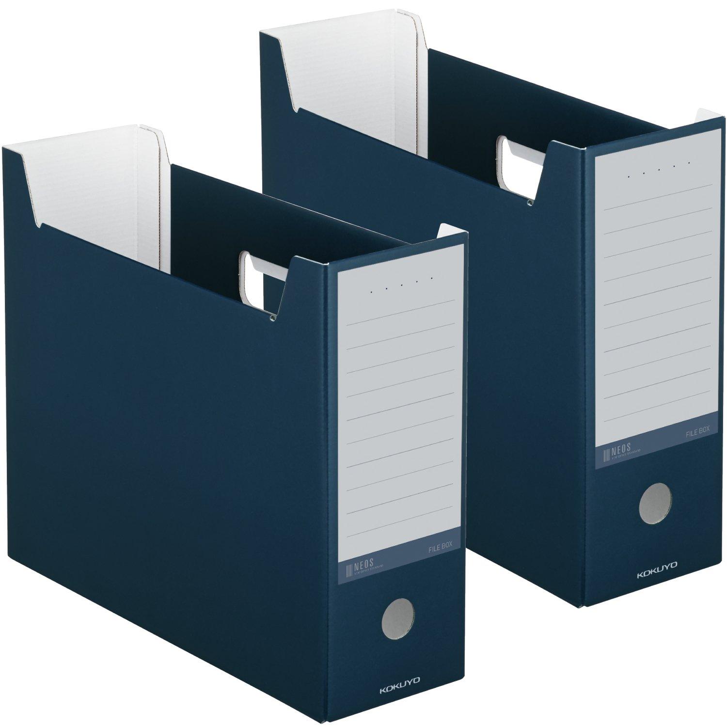

KOKUYO File Box NEOS A4 Набор из 2 штук темно-синий A4-NELF-DBX2
