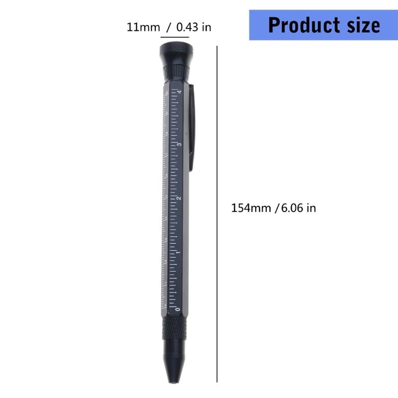 Multifunctional 14 In 1 Multitool Pen Gadgets with Screwdrivers Ruler Bottle Opener Scissors LED Light Wrenth for Men Dad