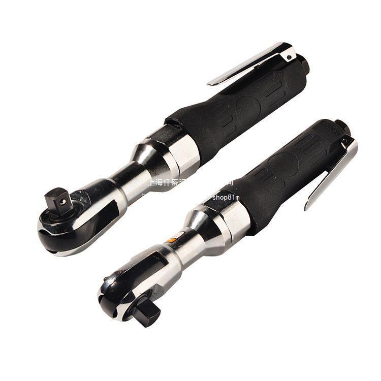 High Torque Pneumatic Ratchet Wrench - Heavy Duty Right Angle 1/2  Air Wrench 90° Dual-Use Multi-Function Industrial Black Stainless Steel Handle