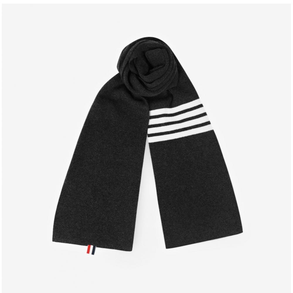 Tom Brown Mks026a 00011 025 4 Bar Stripe Three Line Tab Cashmere Muffler