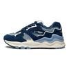 Li Ning 001 Mountain And Sea Fabric Synthetic Leather Non-Slip Wear-Resistant Low-Top Sports Casual Shoes Women Sneaker Soft-Gray Blue AZGT008-3