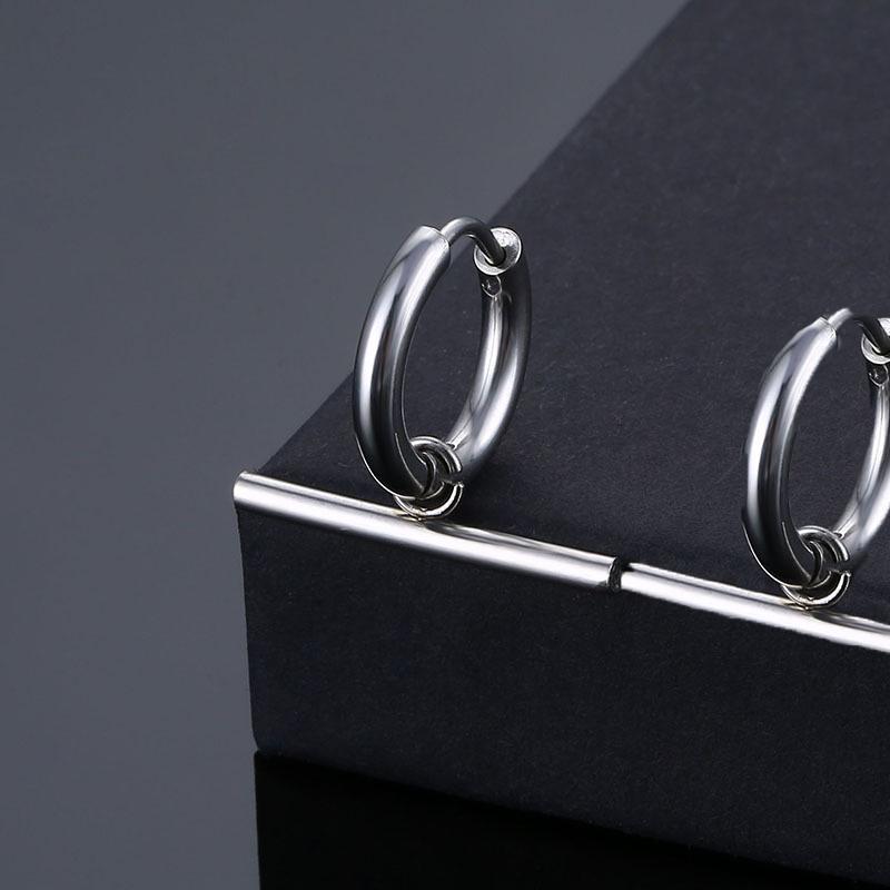 Design Punk Line Geometric Hoop Earrings Pendant Women Men Unisex Party Ear Jewelry Gift For Friends