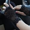 Thin Lace Half Finger Gloves Breathable Sun Protection Riding Gloves Driving Gloves  Wedding Events