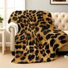 Leopard Abstract Art Flannel Blanket  AllSeason PetFriendly Washable Sofa Camping Gift
