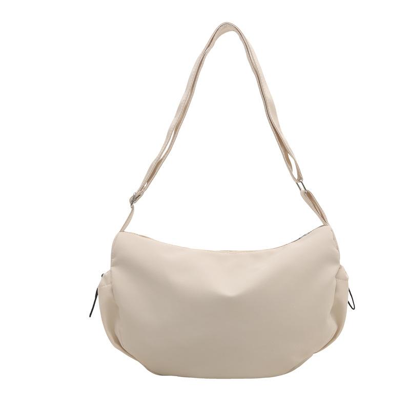 Crossbody Bag Female Lazy Style Literary and Artistic Large-capacity Dumpling Bag Student Casual Simple Solid Color Shoulder Bag