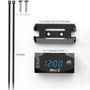 12V Motorcycle Electronic Clock Waterproof 3 In 1 Moto Temperature Clock Dust-proof Motobike Thermometer Voltmeter Digital Displ