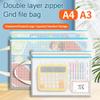 Transparent Classification File Bag A3/A4 Mesh Storage Bag Portable Document Bag