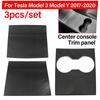Center Console Protector Cover for Tesla Model 3 Model Y 2017-2020 Center Console ABS Carbon Pattern Panel Car Accessories
