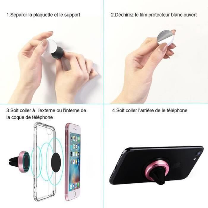 Support Téléphone Voiture - DX03628 - Universel - Argenté - Métal - Fixation GPS