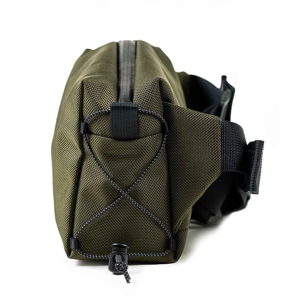 FAIRWEATHER Ballistic/Oliven Hoftesekk, Ballistisk Nylon, Oliven, Midjeveske, Sykkeltur