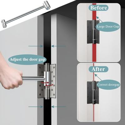 Mixed-2pcs Metal Door Hinge Gap Adjustment Tool 14-19mm/23-25mm Precision Mechanical Hand Wrench for Door Alignment and Repairs