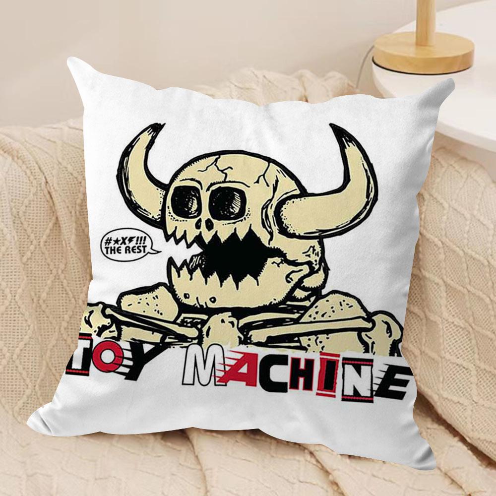 T-Toy M-MachineS S-SkateS Cushion Cover Silky Short Plush Double-Sided Printed Pillow Case for Sofa All Seasons Home Decor Gift