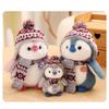 Fluffy Soft Penguin Plush Doll Pink Grey Blue Cartoon Animal Plush Toy  Home Decor