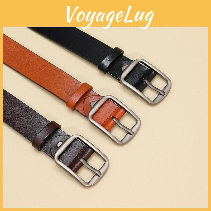 Leather Stylish Cowhide Belt For Men And Women Business Casual With Metal Pin Buckle For Use Daily