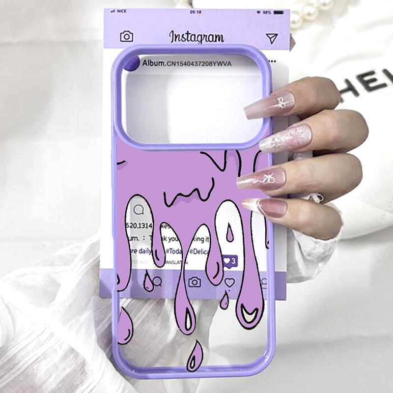 Pink Ice Cream Fluttering Phone Case For iPhone 17 Air 16 Pro Max 15 14 13 12 11 XS 8 7Plus Candy Color Clear Hard Cover Fundas