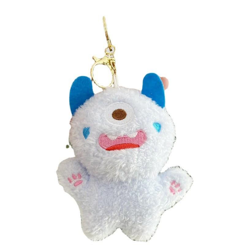 Monster Oneeyed Colorful Plush Toy Doll Keychain For Kids Bags Backpacks And