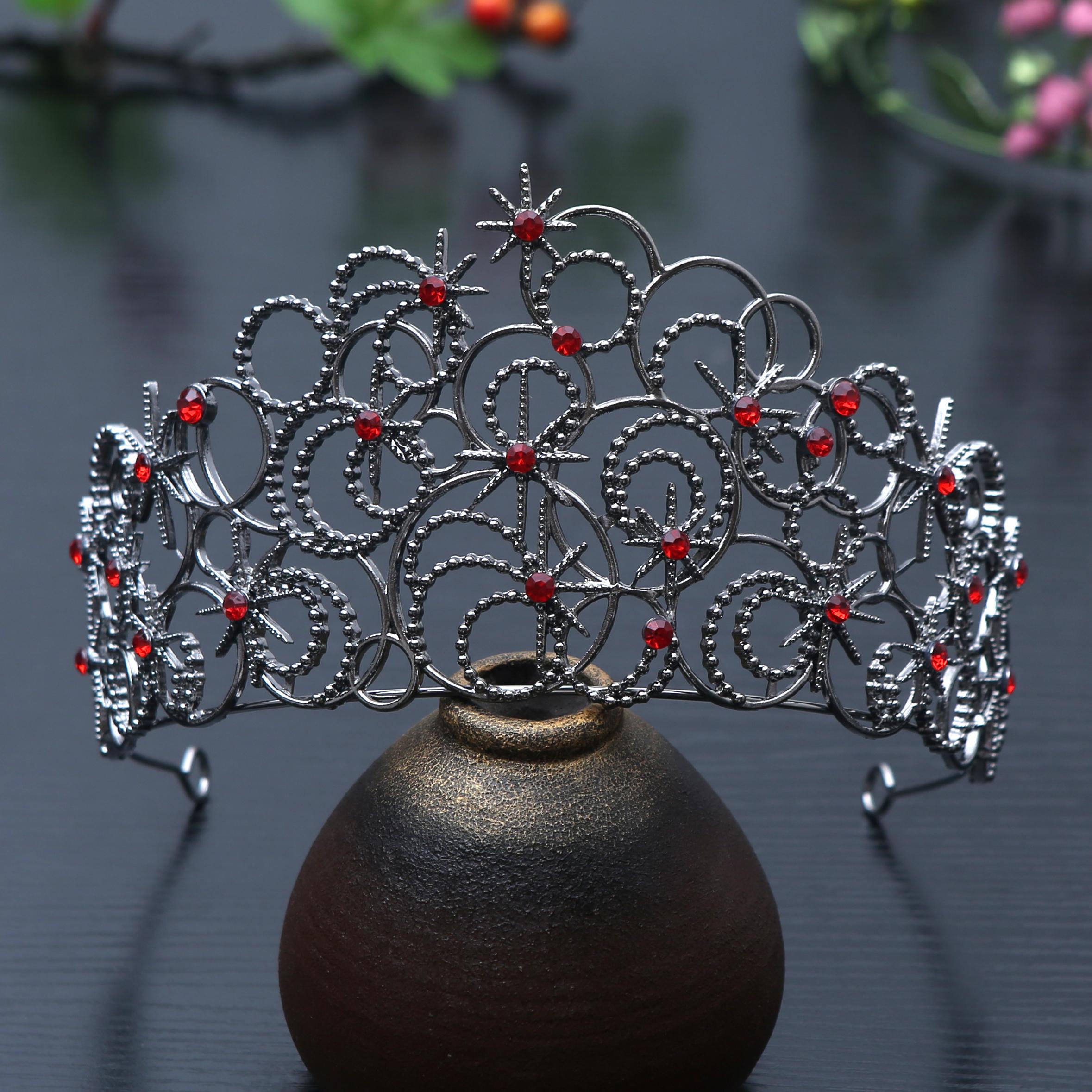 

Evil Bubble Witch Crown Cosplay Dress Up Fantasia Headwear Disguise Costume Girl Halloween Carnival Accessories Size fits all