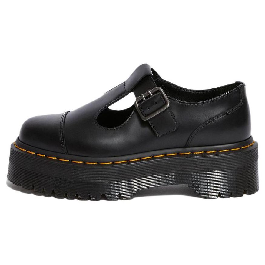 Dr. Martens Leather Comfortable Fashion Thick Sole Shoes Women Shoes Black 15727001