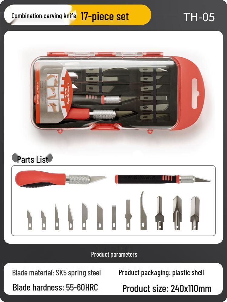 Handmade Carving Knife & Stamp Set for DIY Paper, Fruit, and Vegetable Engraving
