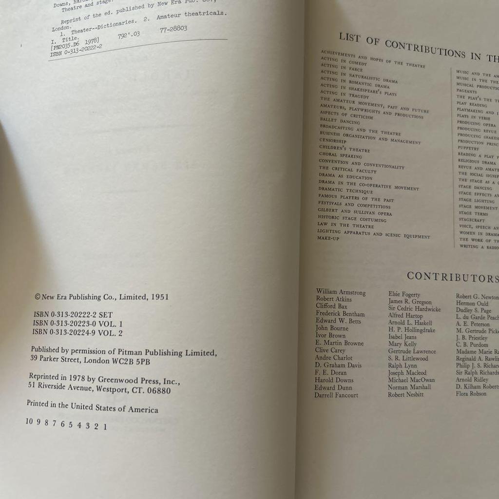 [USED] THEATRE and STAGE Volume II