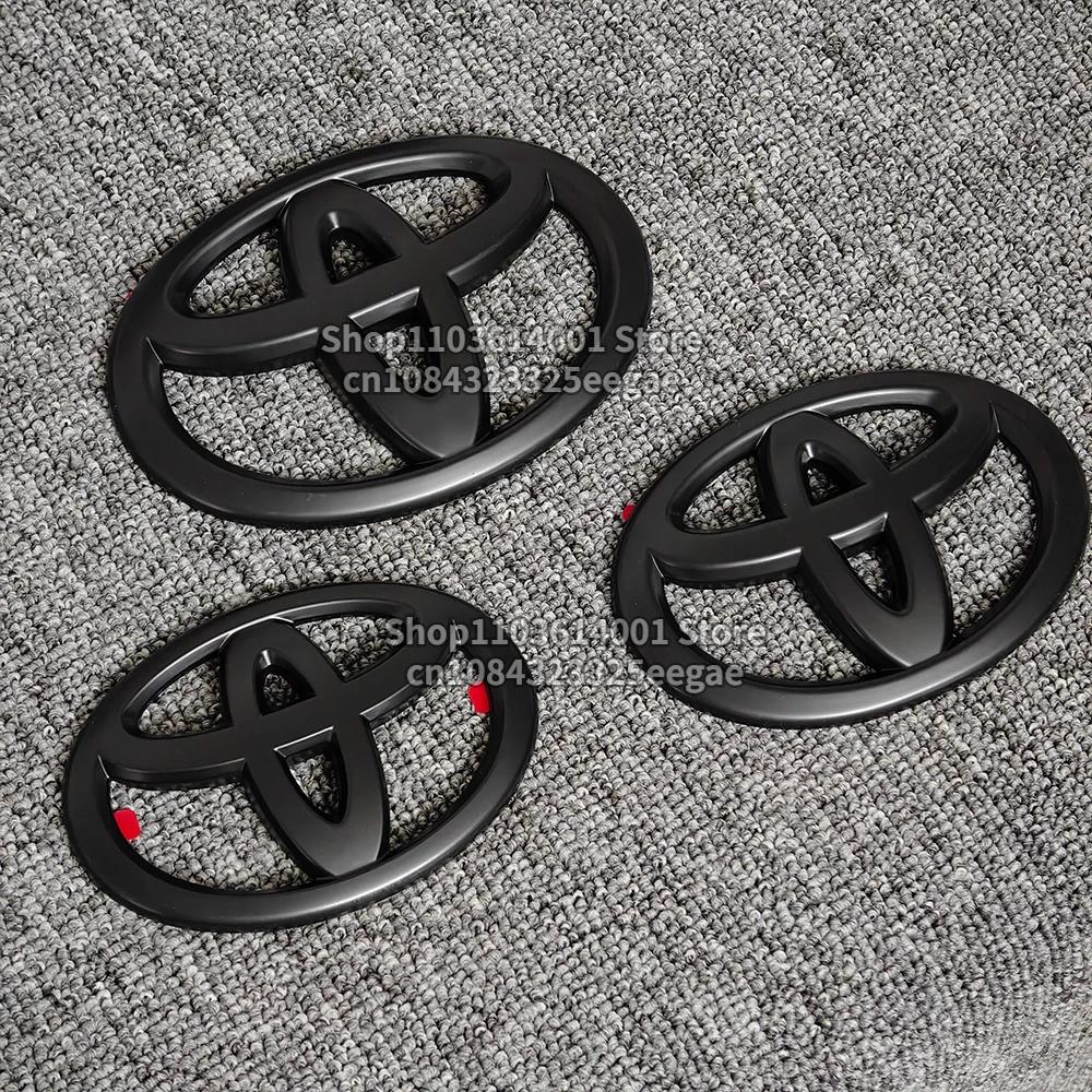 Toyota Car Logo Covers for Front And Rear - Compatible with Camry Corolla 4runner RAV4 Tacoma Highlander - Custom Fit Vehicle Lo