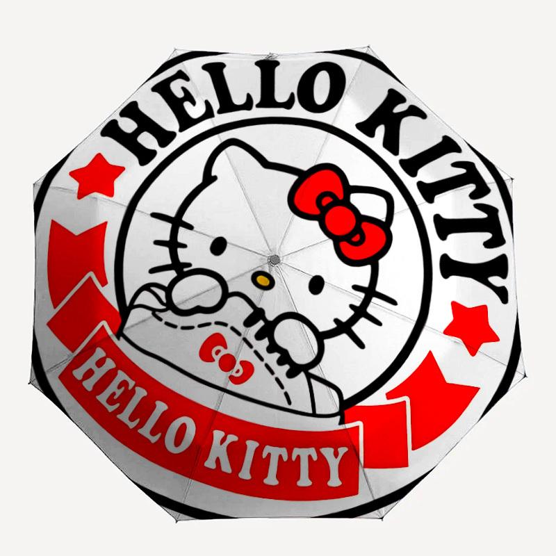 

1pc Hello Kitty Automatic Umbrella Durable Iron Frame & Plastic Handle, Gift for Men & Women, Sturdy Construction yy250902042