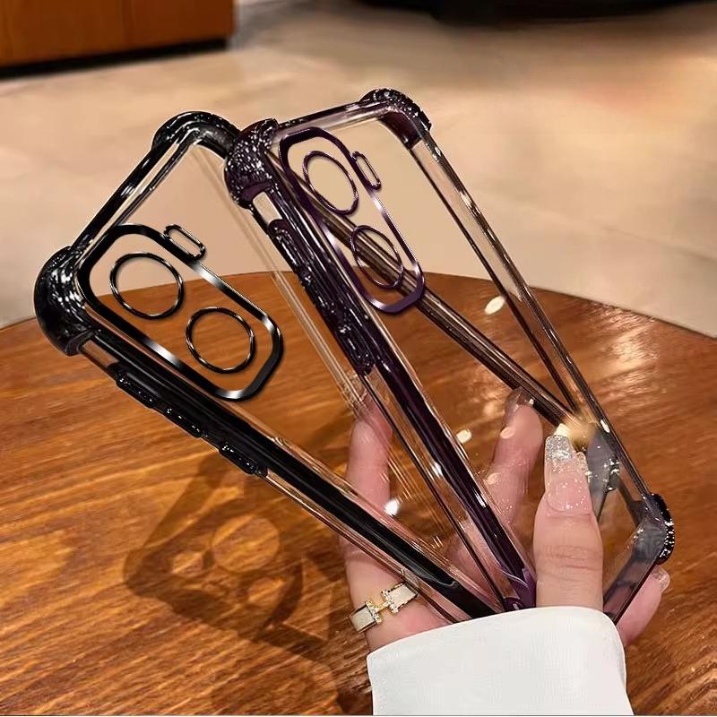 Four Corners Anti-shock Protection Cases For VIVO IQOO Neo 11 Plating Lens Protection Film Cover Bumper For IQOO Neo11