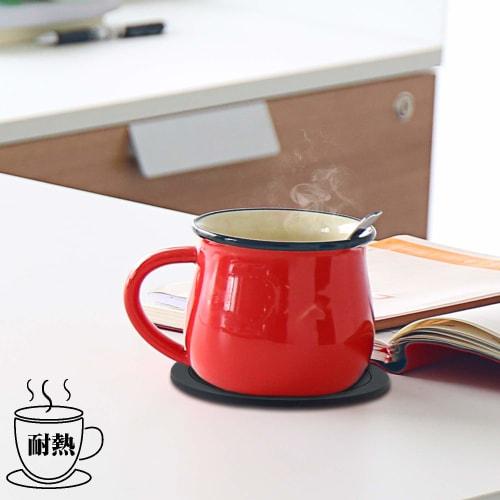 Tossow Silikonunderlegg, Varmebestandige, Sklisikre, for Te, Te og Teunderlag, Sett med 6 (Svart)