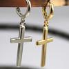 Earrings Exquisite Fadeless Alloy Smooth Surface Cross Shape Women Jewelry for Party