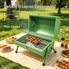 Portable Octagonal Double-Sided Charcoal Grill for Outdoor Camping and Household Use