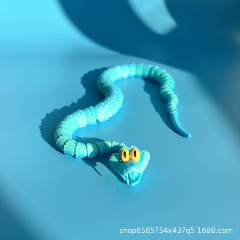 

30/60cm New Gary Snake Articulated Simulation Toy Printed Model Stress Relief Toys Child Gift 3d Play Entertaining Safe Kid Friendly Fun