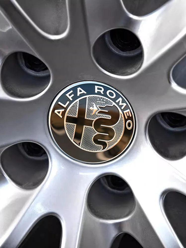 4PCS 60mm For Alfa Romeo Black caps 030 Stelvio Sportiva GT 159 166 147 156 Mito Metal Emblem Auto Hub caps Decoration Styling
