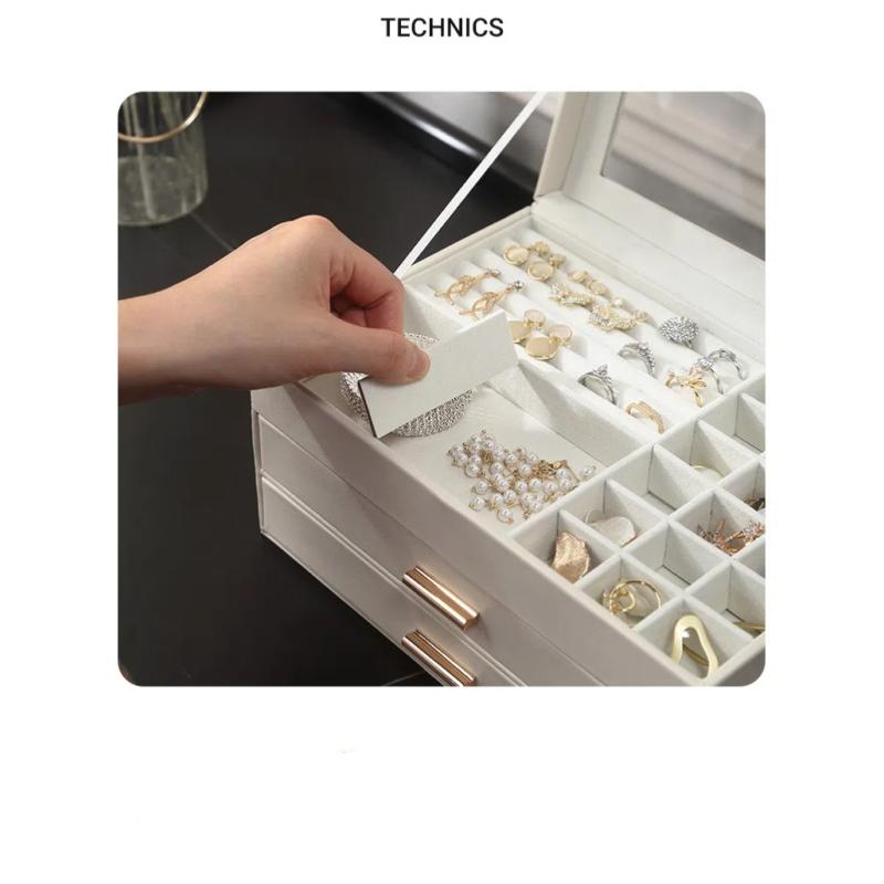 Nowe pudełko do przechowywania biżuterii, wielowarstwowe pudełko na biżuterię, pudełko do przechowywania biżuterii, pudełko na biżuterię