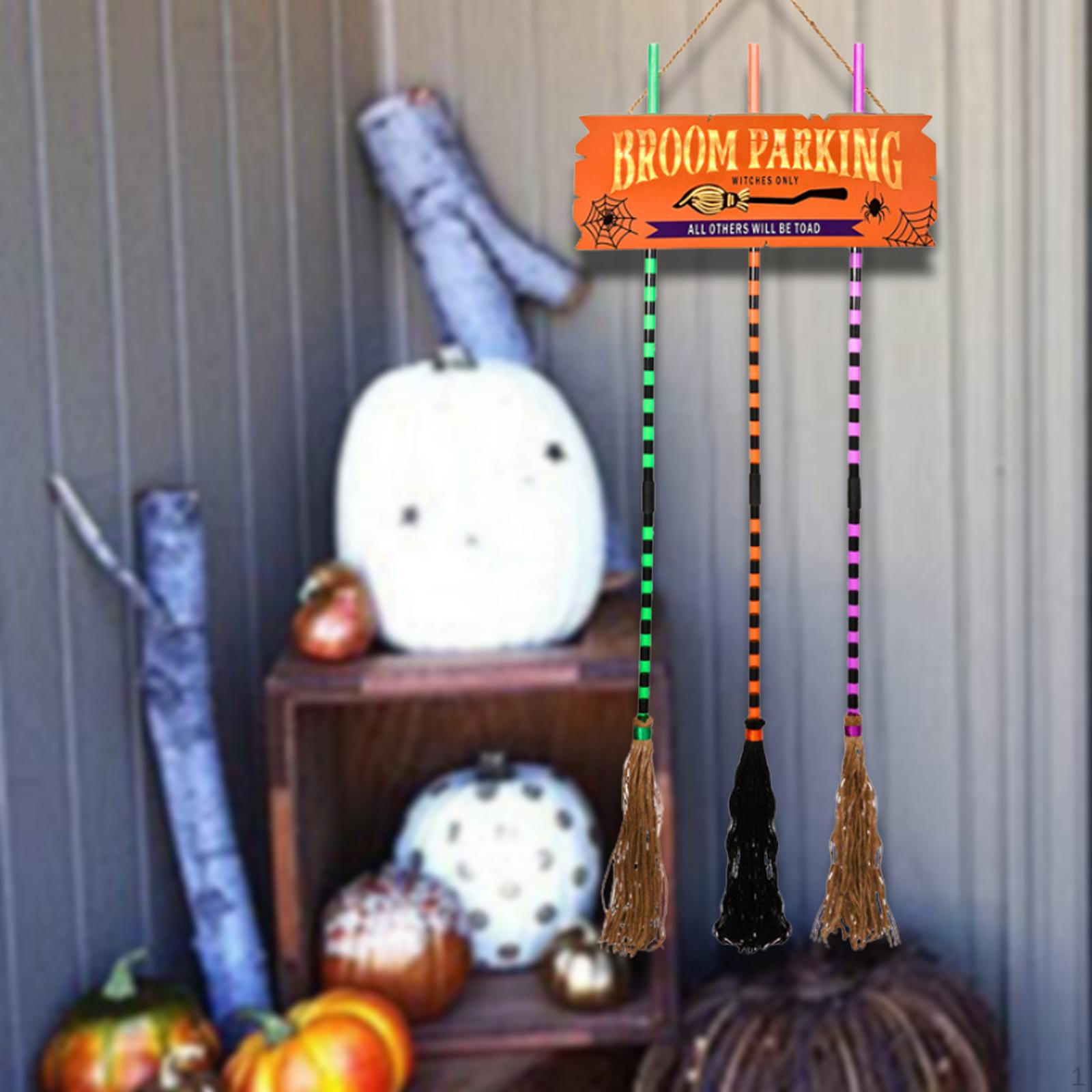 

Украшение на Хэллоуин, метла, знак парковочного света, домашний декор, подвесное украшение с 3 метлами ведьм для оранжевый